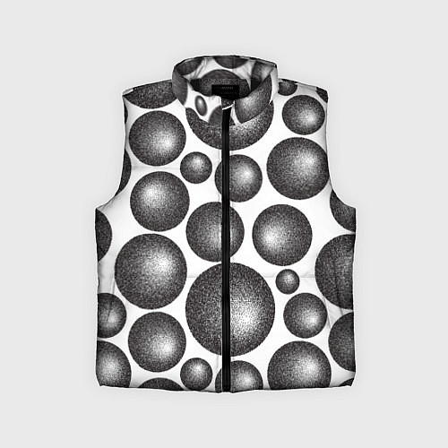 Детский жилет Объёмные шары - текстура / 3D-Черный – фото 1
