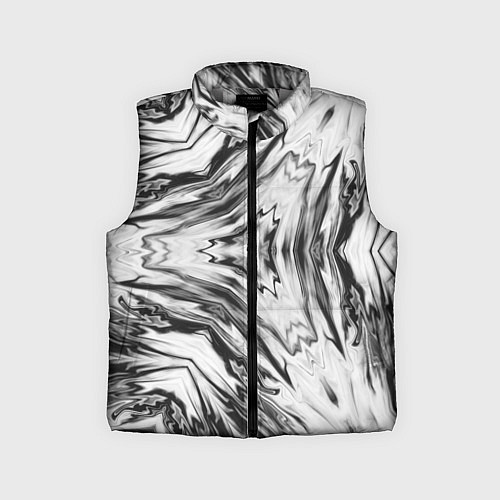 Детский жилет Черно-белый абстрактный узор Трио / 3D-Светло-серый – фото 1