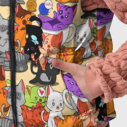 Детский жилет Котики-такие котики, цвет: 3D-светло-серый — фото 2