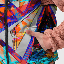 Детский жилет Яркий неоновый абстрактный узор, цвет: 3D-красный — фото 2