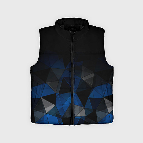 Детский жилет Черно-синий геометрический / 3D-Черный – фото 1