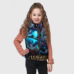 Детский жилет Коллаж LoL - Legue of Legends, цвет: 3D-светло-серый — фото 2
