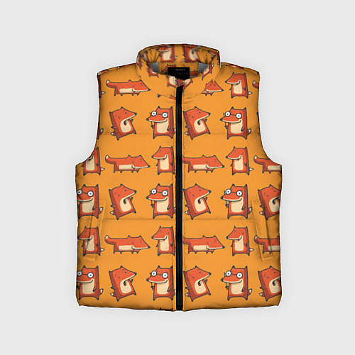 Детский жилет Лисички - такие лисички / 3D-Светло-серый – фото 1