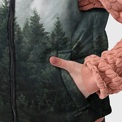 Детский жилет Туманный хвойный лес, цвет: 3D-черный — фото 2
