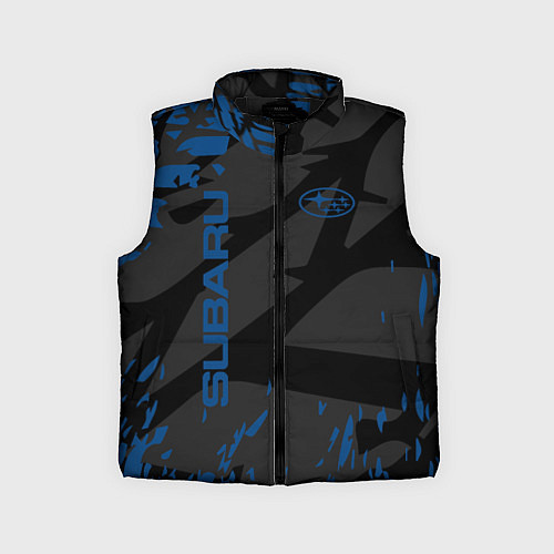 Детский жилет Subaru - следы шин / 3D-Черный – фото 1