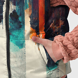 Детский жилет Красочные полосы в стиле гранж, цвет: 3D-красный — фото 2