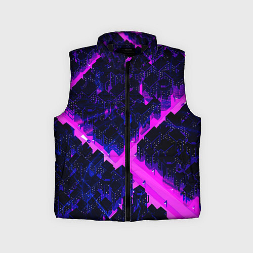 Детский жилет Спящий город / 3D-Черный – фото 1