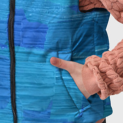 Детский жилет Синие мазки краски, цвет: 3D-черный — фото 2