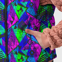 Детский жилет Неоновый абстрактный геометрический узор, цвет: 3D-светло-серый — фото 2