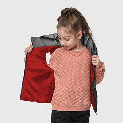 Детский жилет Треугольники серые, цвет: 3D-красный — фото 2