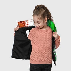 Детский жилет Флаг Италии - кляксы, цвет: 3D-черный — фото 2