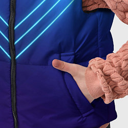 Детский жилет Глубокий синий с неоновыми полосами, цвет: 3D-светло-серый — фото 2