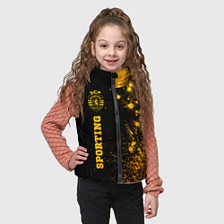 Детский жилет Sporting - gold gradient: по-вертикали, цвет: 3D-черный — фото 2
