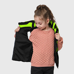 Детский жилет Черные узоры на кислотном фоне, цвет: 3D-черный — фото 2