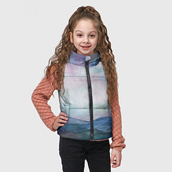 Детский жилет Горный пейзаж акварель, цвет: 3D-светло-серый — фото 2