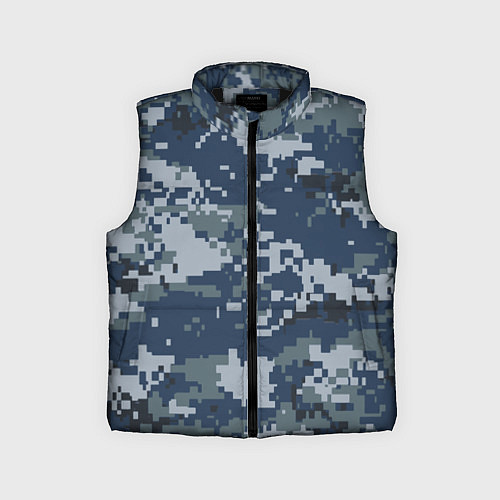 Детский жилет Камуфляж Росгвардия цифра / 3D-Черный – фото 1