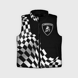 Детский жилет Lamborghini racing flag, цвет: 3D-черный