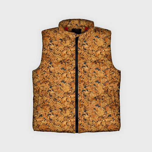 Детский жилет Пробковое дерево - текстура / 3D-Красный – фото 1