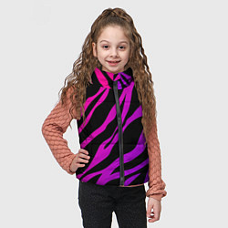 Детский жилет Неоновый паттерн линии, цвет: 3D-черный — фото 2