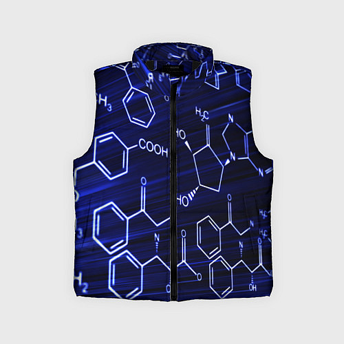 Детский жилет Графическая химия / 3D-Черный – фото 1