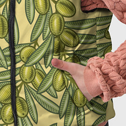 Детский жилет Винтажные ветви оливок, цвет: 3D-черный — фото 2