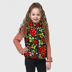 Детский жилет Русские узоры - цветы и ягоды, цвет: 3D-красный — фото 2
