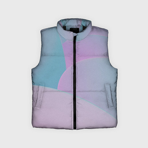 Детский жилет Розовые и голубые волны / 3D-Черный – фото 1