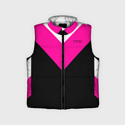 Детский жилет FIRM черный с розовой вставкой, цвет: 3D-светло-серый
