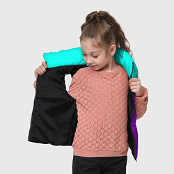 Детский жилет FIRM ярко-бирюзовая, цвет: 3D-черный — фото 2