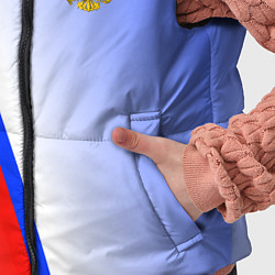 Детский жилет Россия полосы с гербом, цвет: 3D-черный — фото 2