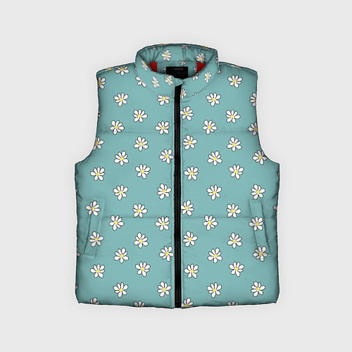 Детский жилет Цветок мелкий скетч / 3D-Красный – фото 1