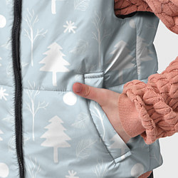 Детский жилет Зимние ёлочки, цвет: 3D-красный — фото 2