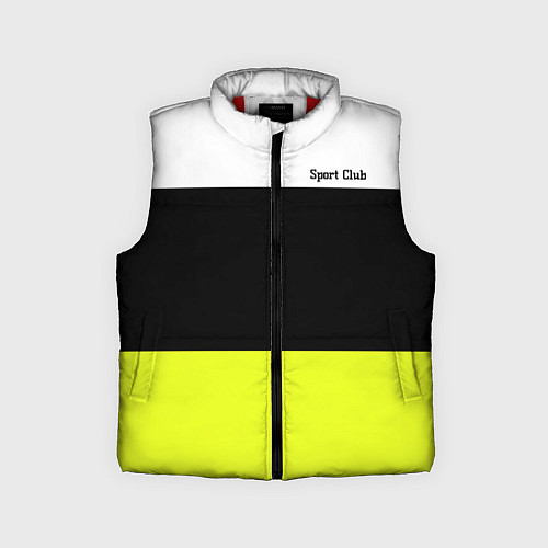 Детский жилет Sport - полосатый желтый черный белый / 3D-Красный – фото 1