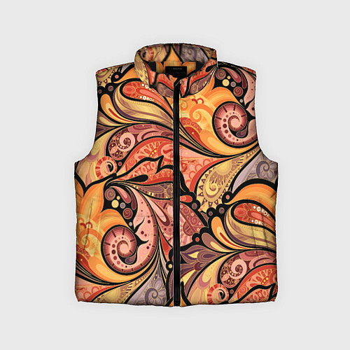 Детский жилет Multicolored branching floral patterns / 3D-Черный – фото 1