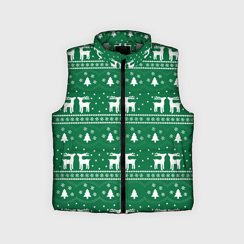 Детский жилет Новогодний орнамент / 3D-Светло-серый – фото 1