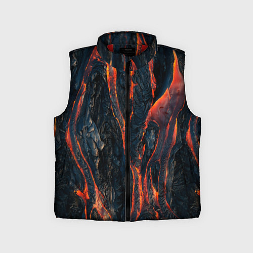 Детский жилет Огненная магма / 3D-Красный – фото 1