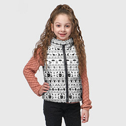 Детский жилет Black pattern Wednesday Addams, цвет: 3D-светло-серый — фото 2