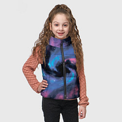 Детский жилет Ручная роспись галактики акварелью, цвет: 3D-черный — фото 2