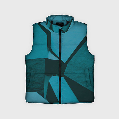 Детский жилет Синие камни / 3D-Черный – фото 1