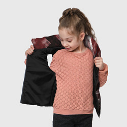 Детский жилет Красные и чёрные полосы, цвет: 3D-черный — фото 2