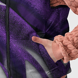 Детский жилет Фиолетовые волны, цвет: 3D-черный — фото 2