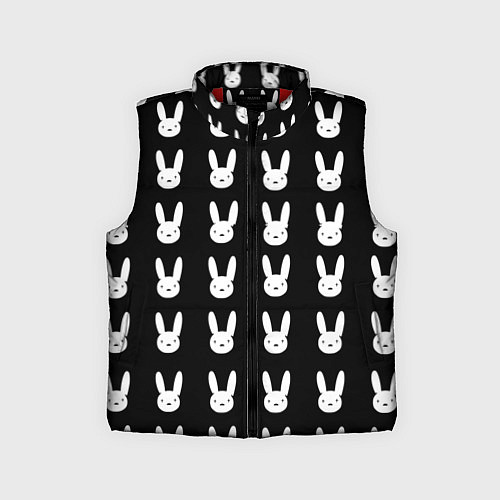 Детский жилет Bunny pattern black / 3D-Красный – фото 1