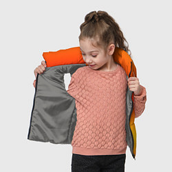 Детский жилет Переливы оранжевого, цвет: 3D-светло-серый — фото 2
