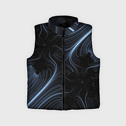 Детский жилет Размытые серые краски, цвет: 3D-черный