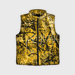 Детский жилет Желтый хаос, цвет: 3D-светло-серый