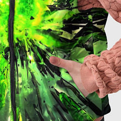 Детский жилет Fractal green explosion, цвет: 3D-красный — фото 2