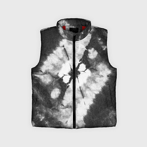 Детский жилет Черно-белый тай-дай / 3D-Красный – фото 1