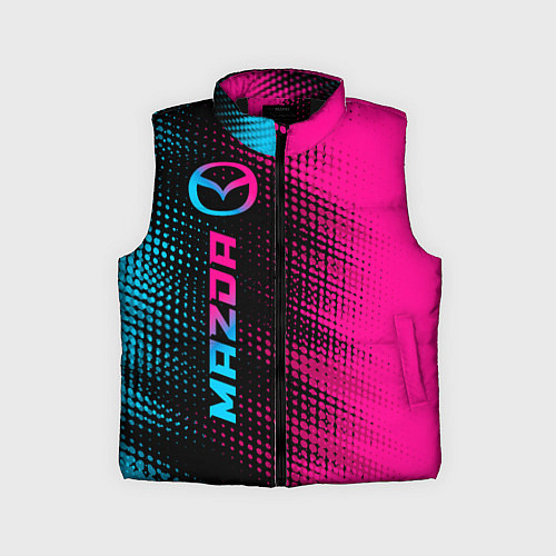 Детский жилет Mazda - neon gradient: по-вертикали / 3D-Черный – фото 1