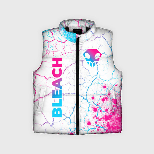 Детский жилет Bleach neon gradient style: надпись, символ / 3D-Черный – фото 1