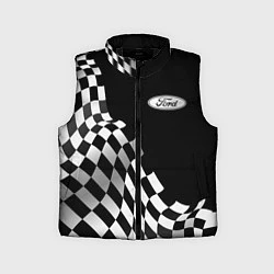 Детский жилет Ford racing flag, цвет: 3D-черный